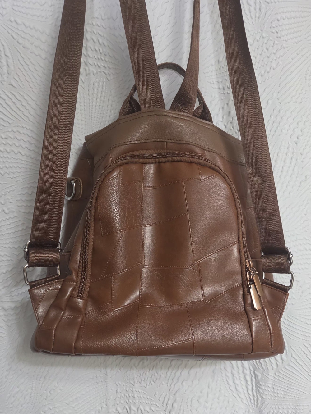 Faux Leather Anti Theft Backpack - Picture 7 of 16